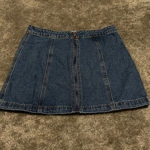 90s fashion 8 pleat denim skirt!